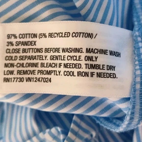 Kate Spade For Target Blue White Stripe Short Sleeve Ribbon Midi Shirtdress | Md - Picture 5 of 5